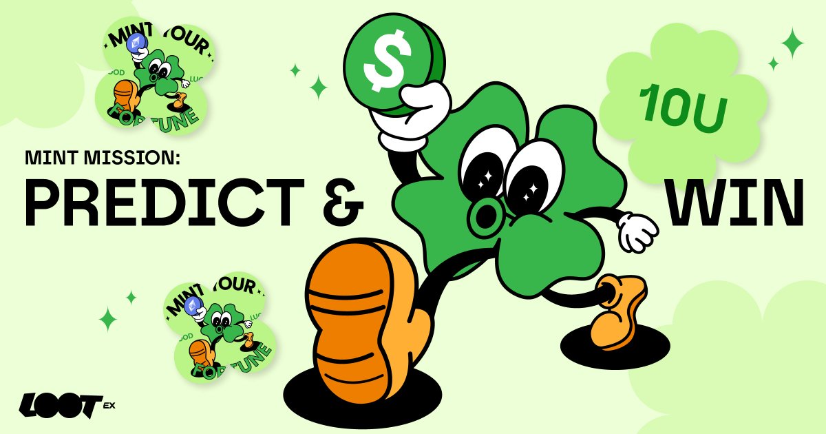 LootexIO's tweet photo. 📢 The #LuckyMint Number Challenge!
🎯 Guess the total mint count at 11/22 10:00 AM (GMT+8) !
🏆 Prizes for closest guesses:
🥇 First: 10 $USDC
🥈 Second: 5 Lucky Mint NFTs
🥕 Third: 3 Lucky Mint NFTs
How to join:
1️⃣ RT & Follow @Lootexio
2️⃣ Comment your prediction number
3️⃣ Tag 3 friends
📊 Current mint count: 1470
Mint here: https://t.co/cbCaFY49Ar
⏰ Snapshot time: 11/22 10:00 (GMT+8)
🔒 Entry deadline: 11/22 9:45 (GMT+8)
Rules:
*One guess per person
*For identical guesses, earliest entry wins
*Results will be announced after snapshot
Tips:
Each Lucky Mint NFT = 1 USDC
Mint 10 get 2 FREE
Official buyback guaranteed
May the best predictor win! 🎲
#NFT #Lootex #GameFi