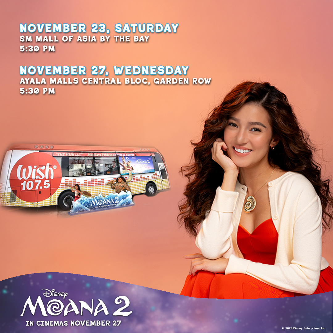Sound the bells! 🎵🐚

Spot Belle Mariano at the Wish bus near you!

🌊 November 23 at SM Mall of Asia By the Bay
🌊 November 27 at Garden Row, Ayala Central Bloc Cebu