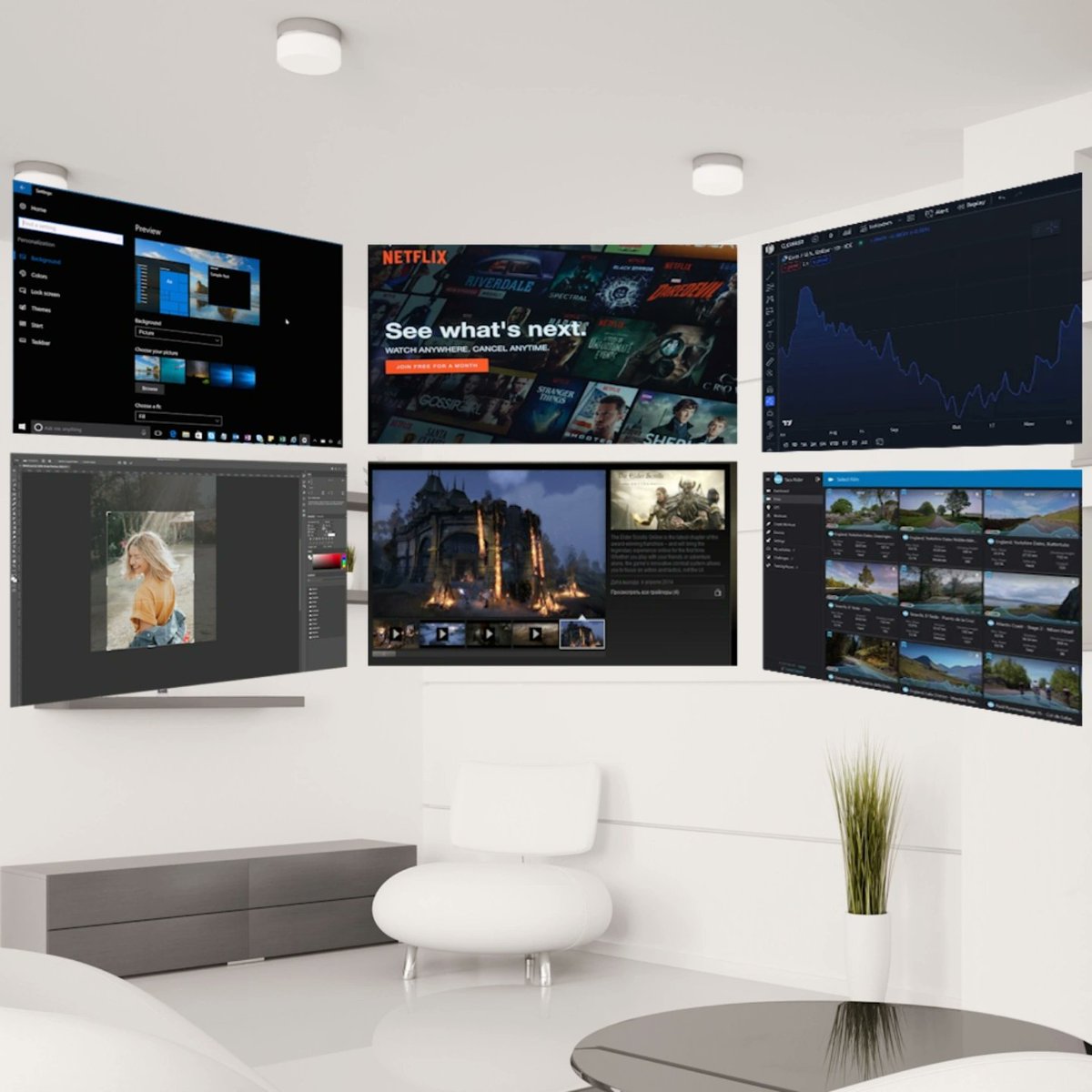 HelmetVision's tweet photo. Virtual Desktops inside #helmetvision https://t.co/4111alNQpP