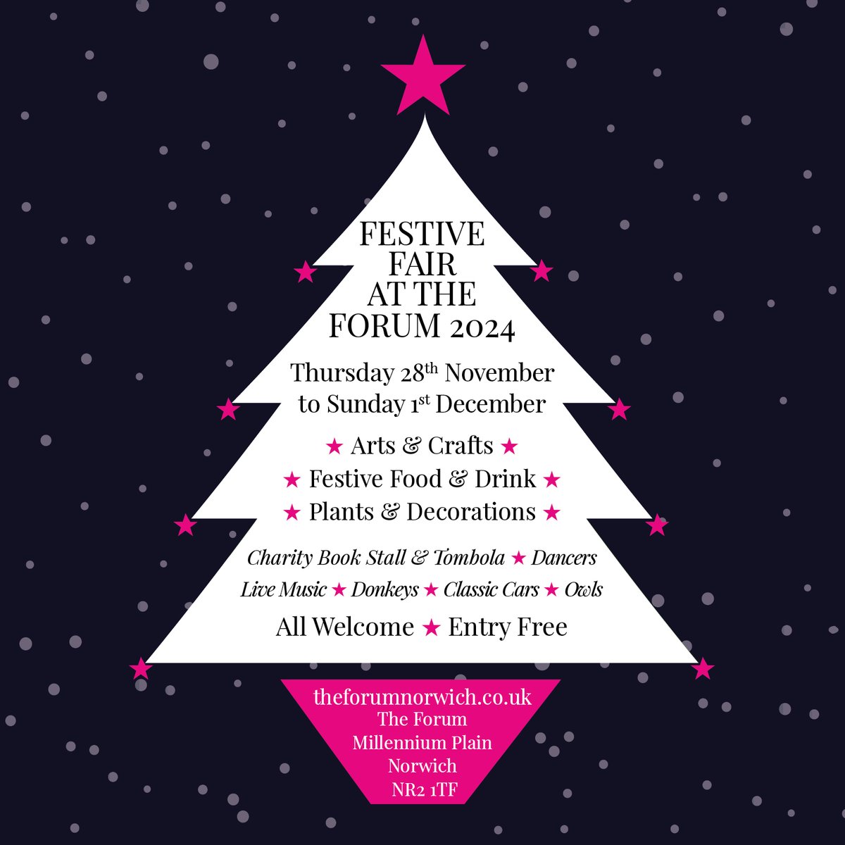 CarolynAtkins (@atkinscaro) on Twitter photo Only a week to go until the fab four-day Festive Fair <a href="/TheForumNorwich/">The Forum Norwich</a> from Thurs 28 Nov to Sun 1st Dec. All welcome, entry free - this is Christmas shopping as it should be! Hope to see you there... Only a week to go until the fab four-day Festive Fair <a href="/TheForumNorwich/">The Forum Norwich</a> from Thurs 28 Nov to Sun 1st Dec. All welcome, entry free - this is Christmas shopping as it should be! Hope to see you there...