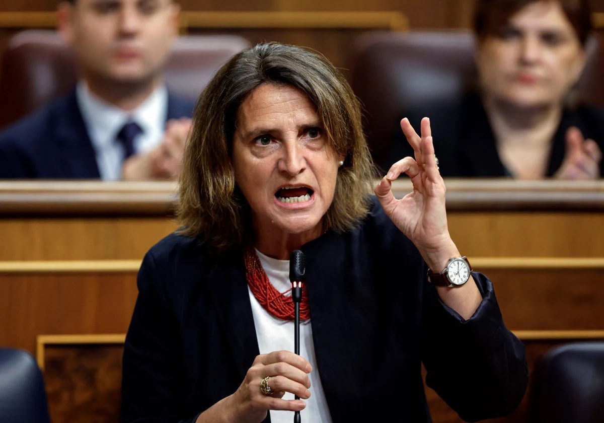FLMIRONES's tweet photo. #MIRONEWS Hace años que les advierto de que es el más peligroso miembro del gobierno. Fingiendo perfil bajo, protegida por la guardia pretoriana, es la elegida del globalismo para implementar la agenda siniestra. Recuerden “Reto Demográfico” se llama su ministerio. Un aullido. https://t.co/sF862hilwp
