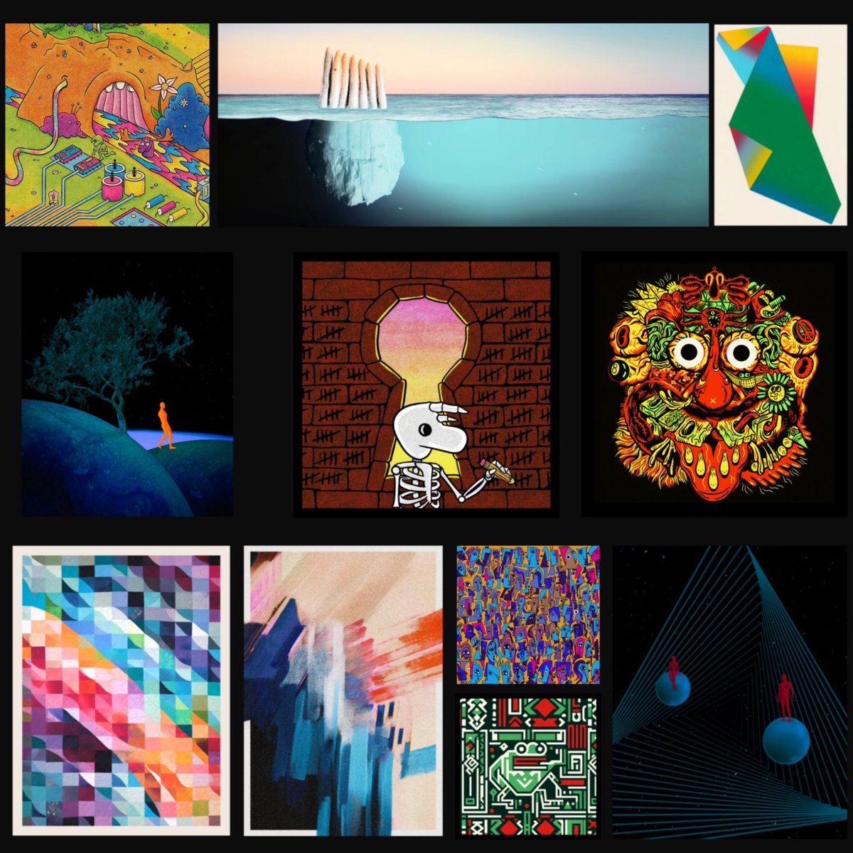 A year ago today, this was the entirety of my NFT art collection. 
GN! 🌙✨🖤