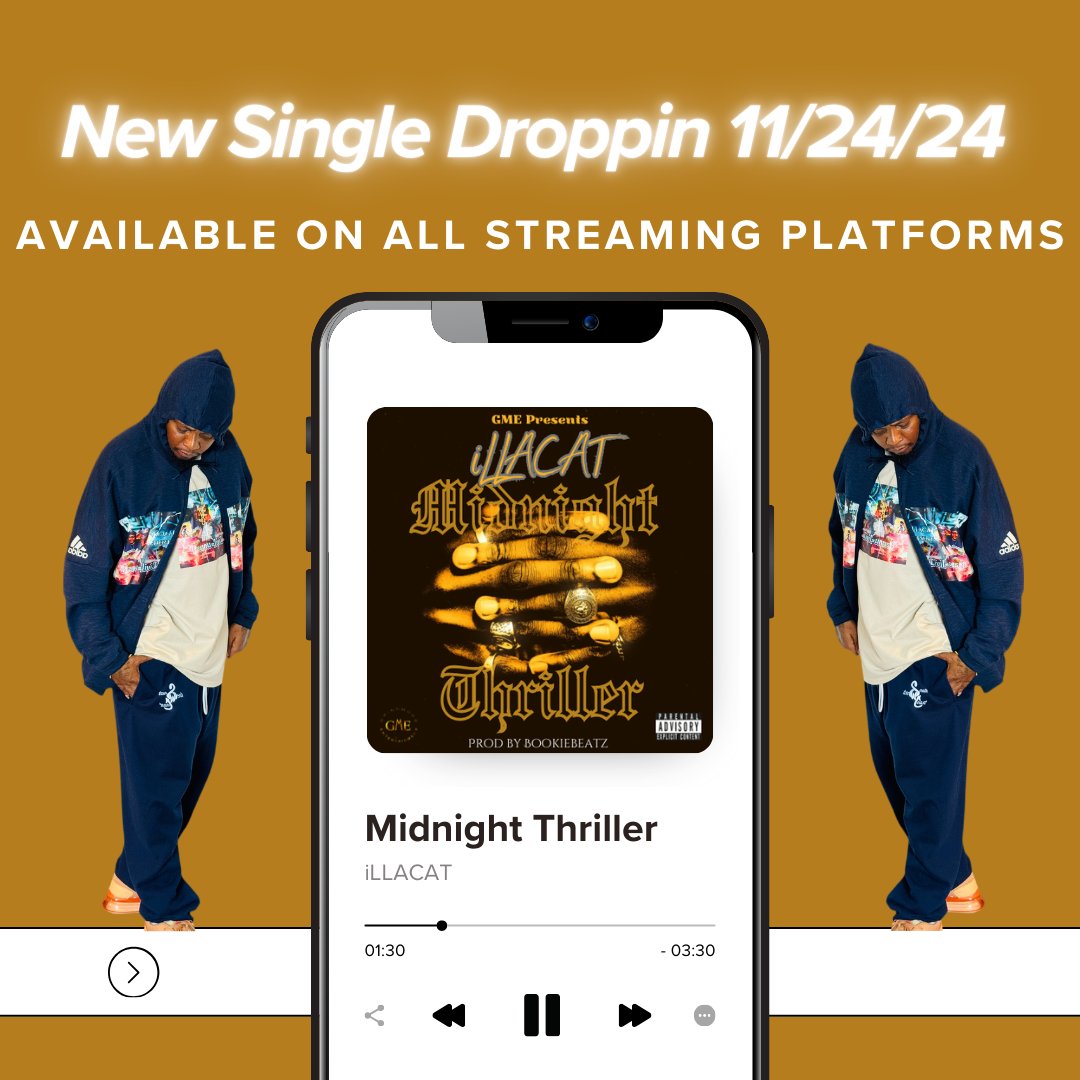 #MuzicNotezPRO - via PRO Member <a href="/iLLACAT_SWC/">iLLACAT</a> 
#MuzicNotezPRO - via PRO Member
<a href="/iLLACAT_SWC/">iLLACAT</a>
Let The Countdown Begin‼️Brand📷”iLLACAT single dropping📷  #MidnightThriller #illatime #GME
music.apple.com/us/album/midni…