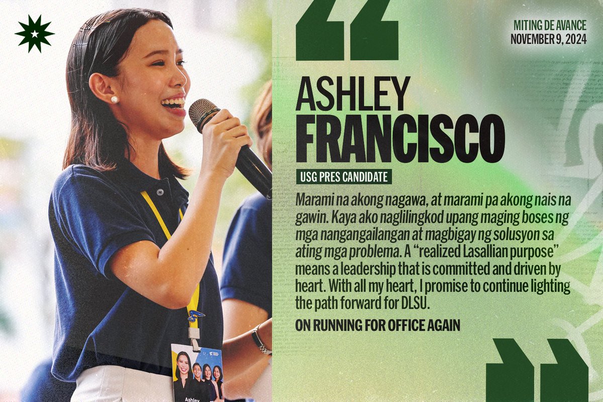 TheLaSallian's tweet photo. UNIVERSITY: With the voting period closing soon, take the time to revisit the candidates' visions and promises from the Special Elections 2024 Miting de Avance last November 9. See how they plan to shape a better future for the University. #TLSSE2024 https://t.co/OrxFQu0wt8