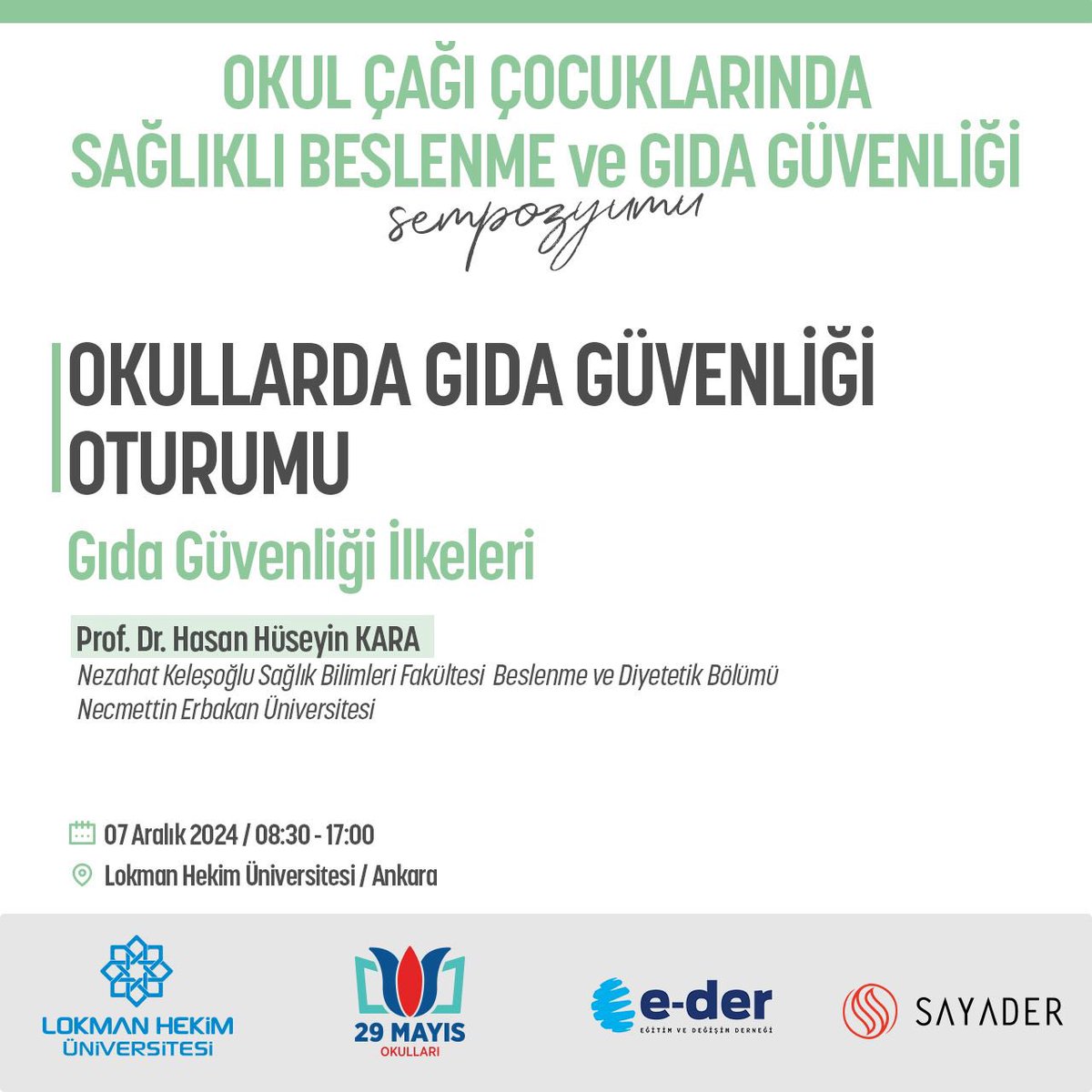egitimdegisim's tweet photo. “Gıda güvenliği ve dengeli beslenme, sağlıklı bir yaşamın temel yapı taşlarıdır.”

Prof. Dr. Hasan Hüseyin KARA

Katılım için:

https://t.co/WieKZpiV2o

#egitimdegisim #sempozyum #gıdagüvenligi #saglıklıbeslenme https://t.co/A7dWhcHj3Y