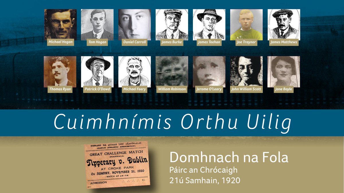 A chairde,

Today, at approximately 3.20pm, it will be the 104th anniversary of the Bloody Sunday atrocity at Croke Park on November 21, 1920, when 14 people went to a football match and never came home.

The tricolour will fly at half mast at Croke Park today, and the big screen