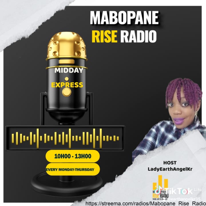 Hey Kings and Queens on #MiddayExpressDrivesShow from 10am til 1pm with <a href="/KaraboK95535/">EarthAngelkr35</a> aka #LadyEarthAngelkr 

streema.com/radio/Mabopane…

Topic: How Do You Feel Dating/Married To A Women Or Men Who Does Not Want Children???

#MabopaneRiseRadio
#YourJoyIsOurJoy

☎️0786160792