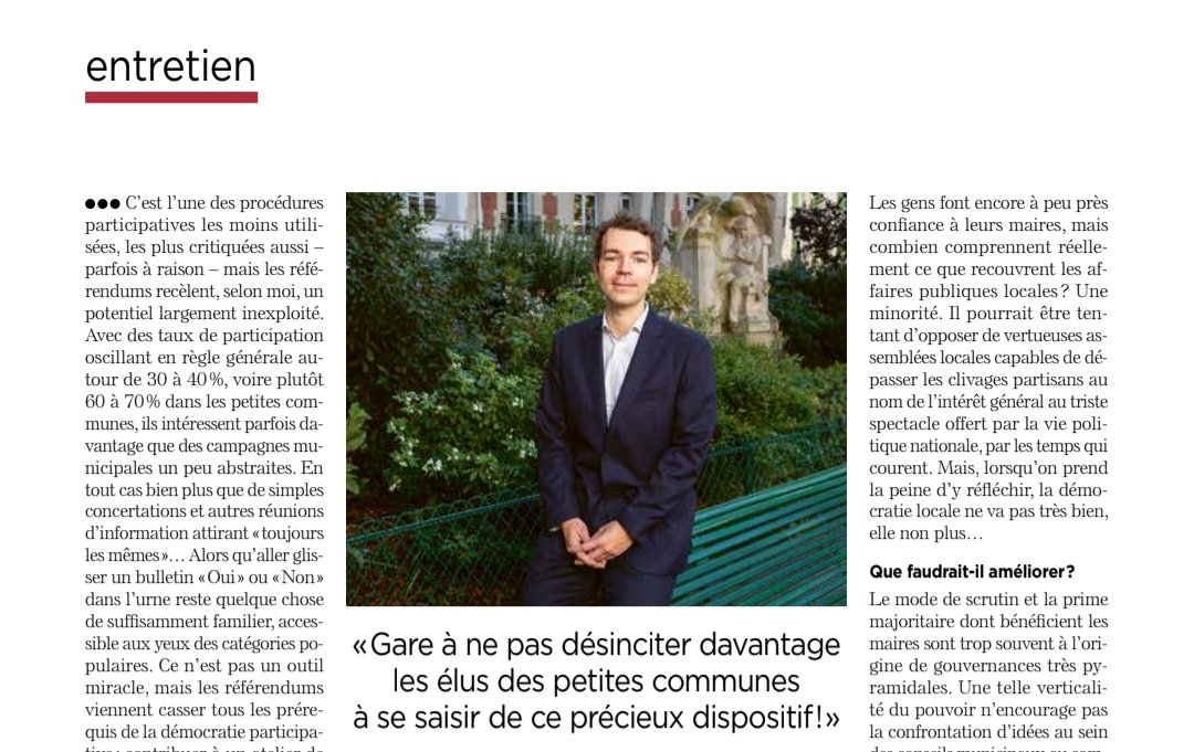 Paul Cébille (@ellibec) on Twitter photo 📰 Mon large entretien avec <a href="/C_desmaires/">Courrier des maires</a> sur le potentiel inexploité du #référendum local
🔹️Un usage limité à cause de la complexité juridique et d'une certaine méfiance des maires
🔹️Des avantages pourtant clairs, même en France : meilleure information des citoyens, 📰 Mon large entretien avec <a href="/C_desmaires/">Courrier des maires</a> sur le potentiel inexploité du #référendum local
🔹️Un usage limité à cause de la complexité juridique et d'une certaine méfiance des maires
🔹️Des avantages pourtant clairs, même en France : meilleure information des citoyens,