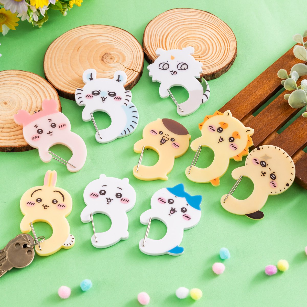 🌱新商品🌱 『ダイカットアクリルカラビナ（全9種）』 各1,100円(税込