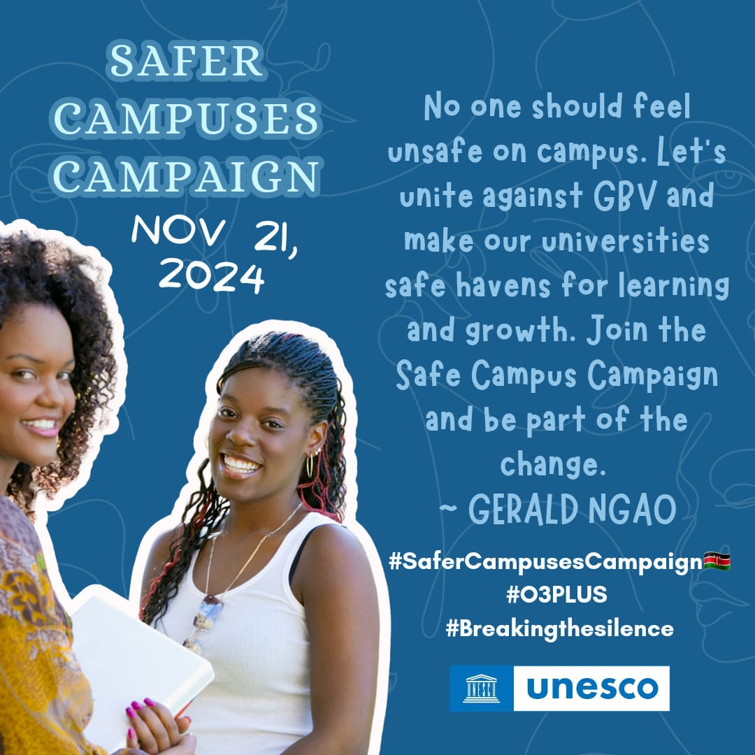 Higher learning institutions should be safe spaces for all!
💪 Join us to break the silence on GBV.
🚶‍♂️ Power Walk: Makadara ➡️ KMTC Mombasa
🗓️ 21st Nov | ⏰ 7 AM
#SaferCampusesKE #Breakingthesilence #EndGBV