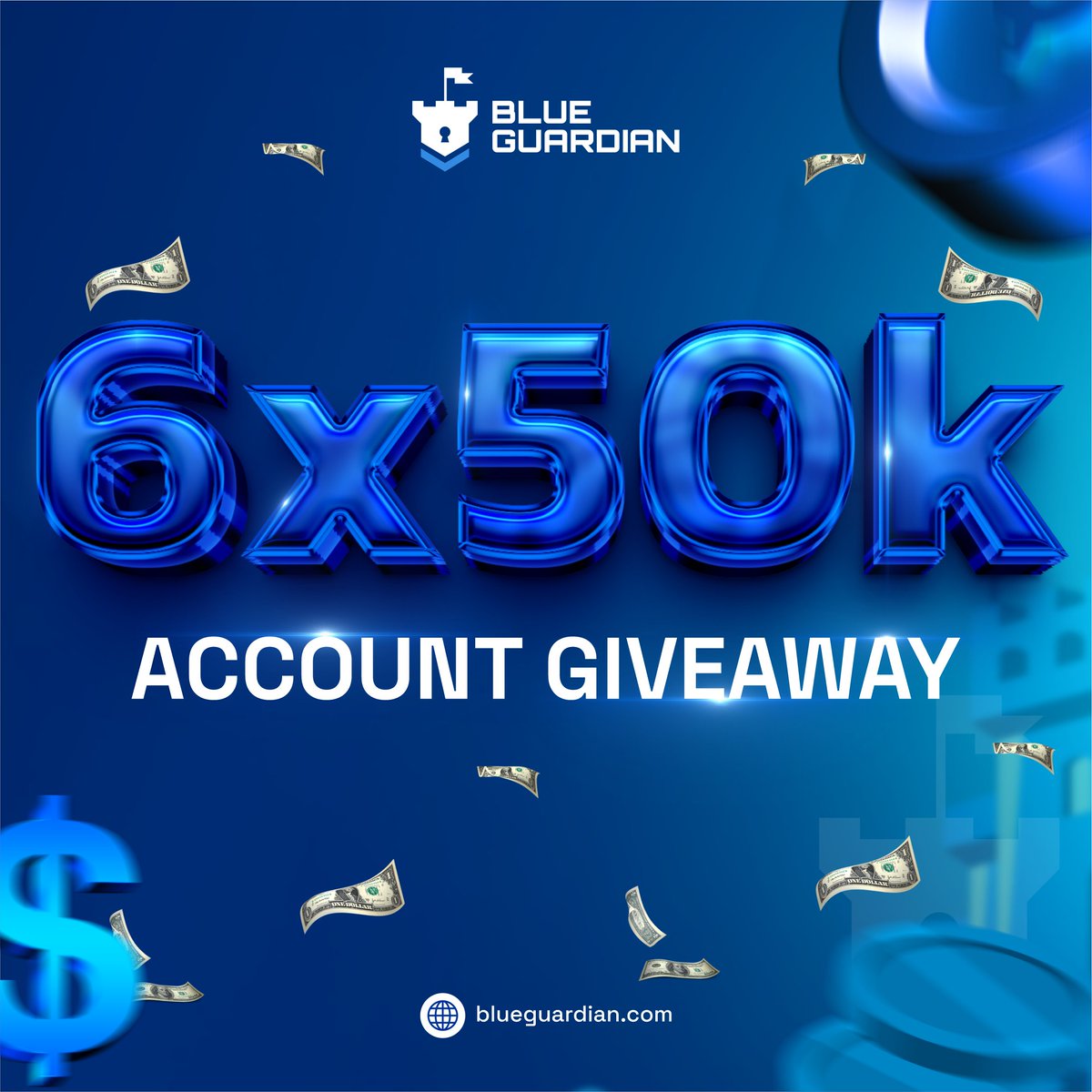 BlueGuardiancom's tweet image. 🛡️ GIVEAWAY ALERT 6 x $50,000 ACCOUNTS 🛡️

1️⃣ Follow @GuardianFutures &amp;amp; @BlueGuardiancom
2️⃣ Like, repost, and tag 3 traders
3️⃣ Engage with quoted post

72h 🛡️