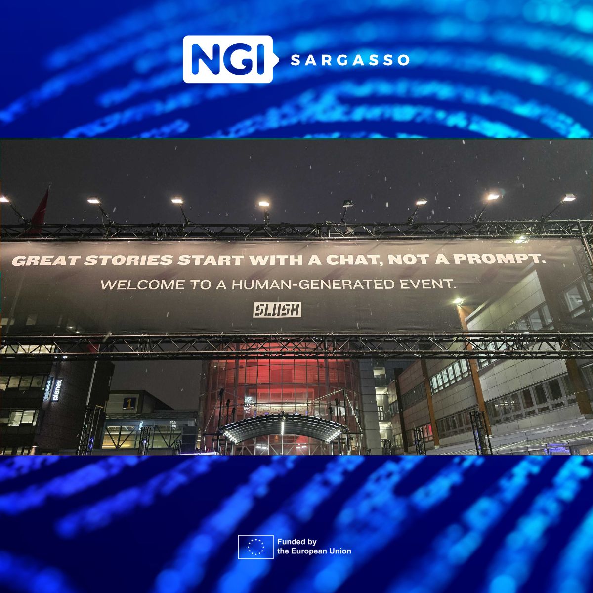 Are you at <a href="/SlushHQ/">Slush</a> 2024? 🙌 

🔝 Visit Paula Ostiz, <a href="/mig_garcia/">Miguel García</a> &amp; Alberto Sierra, from our partner <a href="/sploro_eu/">Sploro.eu</a>, in their booth H5 to learn more about our #NGISargasso Final Open Call  5️⃣!

Submit your project before 25 NOV: ngisargasso.eu/2024/09/23/ngi…

#Slush2024 #SlushHelsinki