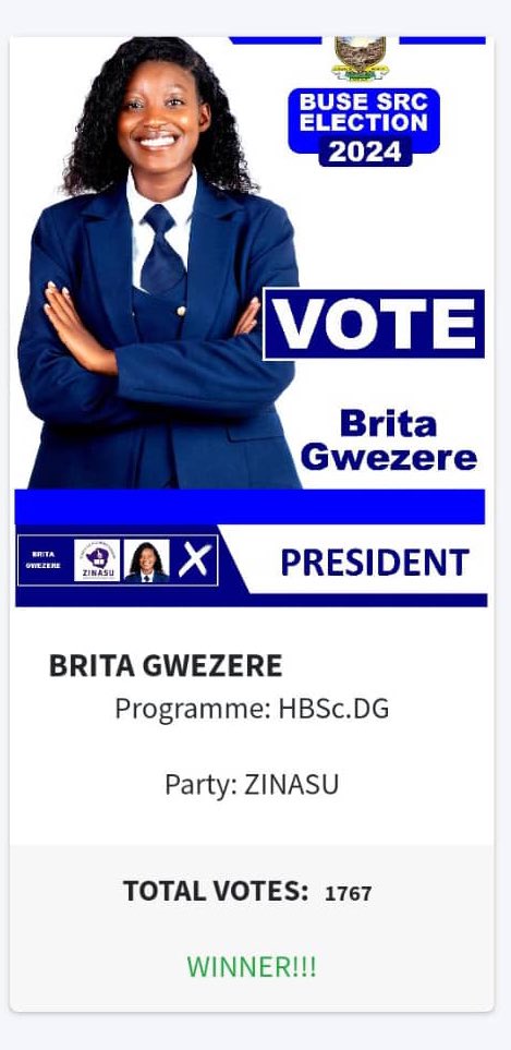 As a young advocate for gender equality and women’s participation in politics and the outgoing SRC Secretary General <a href="/buseonline1/">Bindura University of Science Education (BUSE)</a>, l am  excited to celebrate the achievement of a 50/50 gender balance SRC <a href="/buseonline1/">Bindura University of Science Education (BUSE)</a> with <a href="/Zinasuzim/">ZINASU🇿🇼</a> taking all seats with a female president! To