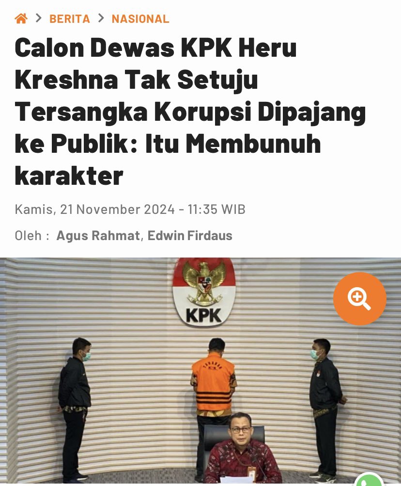 Tersangka Korupsi orang baik semua yah pak, jadi nggak boleh di panjang? 

Lucu luh 😂😂🤪