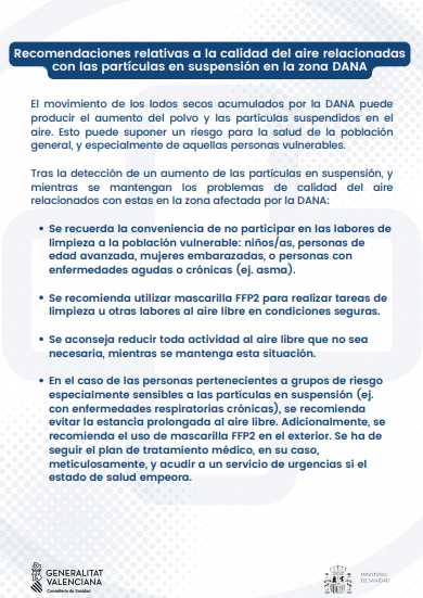 GVA112's tweet photo. ➡️Las rachas de viento pueden elevar partículas de polvo en zonas con lodos secos acumulados que puede suponer un riesgo para la salud, especialmente para las personas más vulnerables.

➡️@GVAsanitat informa sobre las recomendaciones a seguir para protegerse:
👇 https://t.co/oaa8QBaKC5