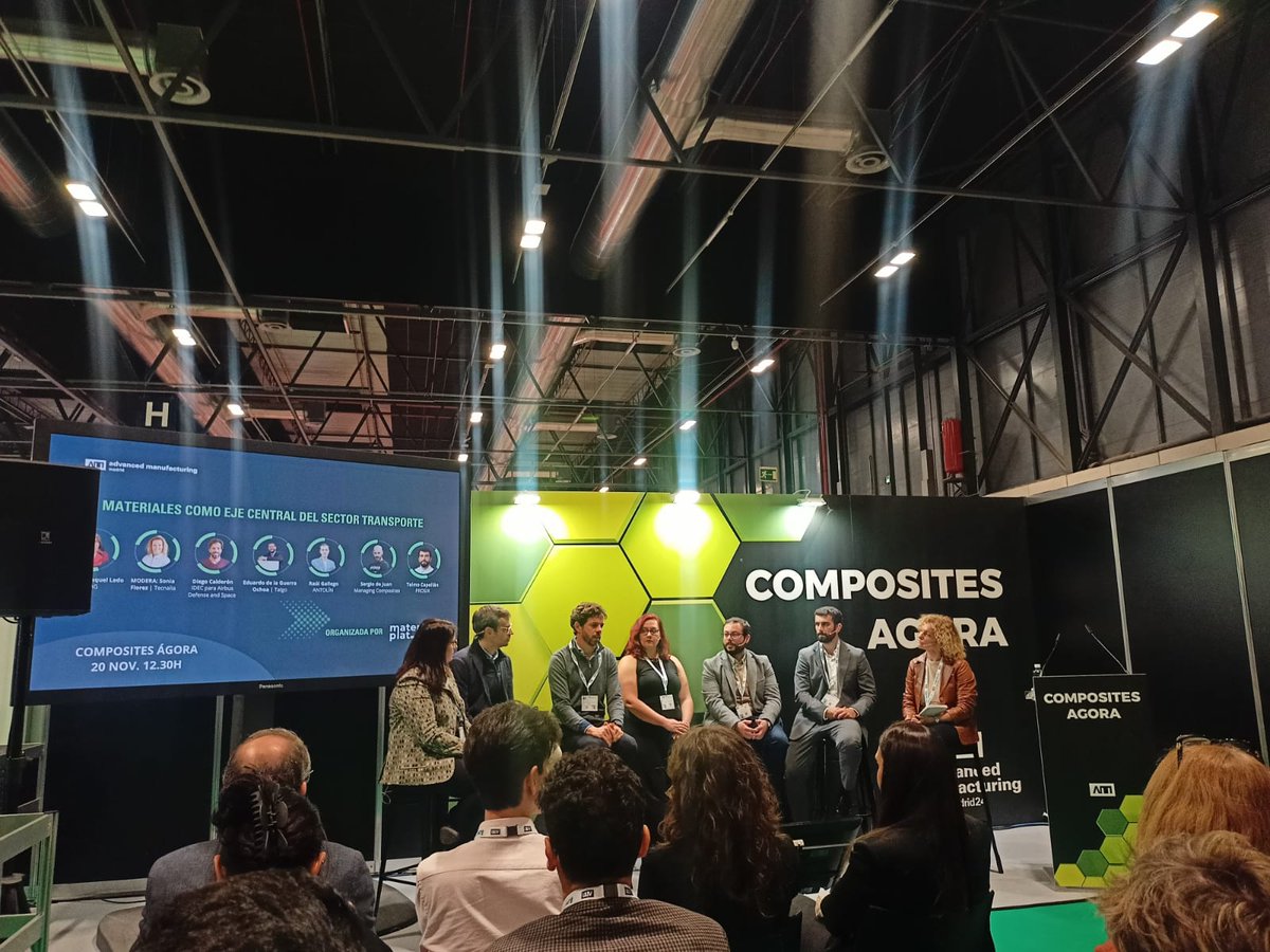 🌍 Gracias a todos los expertos y asistentes que hicieron de la mesa redonda de ayer en #CompositesMadrid un éxito. 

💡Sus ideas sobre automatización, sostenibilidad y circularidad en el sector del transporte son clave para liderar el cambio. 

🚀 ¡Sigamos avanzando juntos!