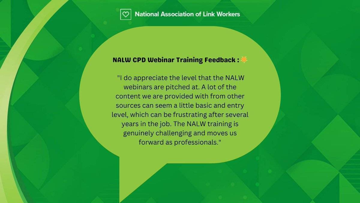 🌟 Tired of entry-level training, want to move forward in your #socialprescribing career? Experience the difference with our professional development webinars tailored for professionals. Join NALW, become a professional, advance your skills &amp; grow. 
nalw.org.uk/membership/
