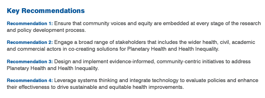 🆕🌍Research and Policy Agenda on #HealthInequalities and #PlanetaryHealth - A Coproduced Cross Sector Vision

Collaborative effort led by the universities of Glasgow, Leeds and Queensland.

eprints.gla.ac.uk/339527/1/33952…