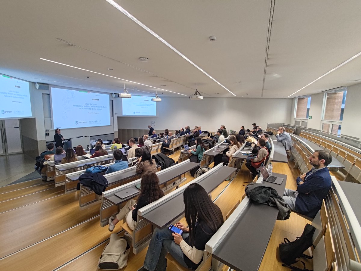 DuilioBalsamo's tweet photo. The "Infectious Disease Modelling with Human Behaviour" workshop just started, with the introduction of @melegaro and the keynote of @alexvespi! 📚🧑‍🏫 https://t.co/91Uf2FewP6