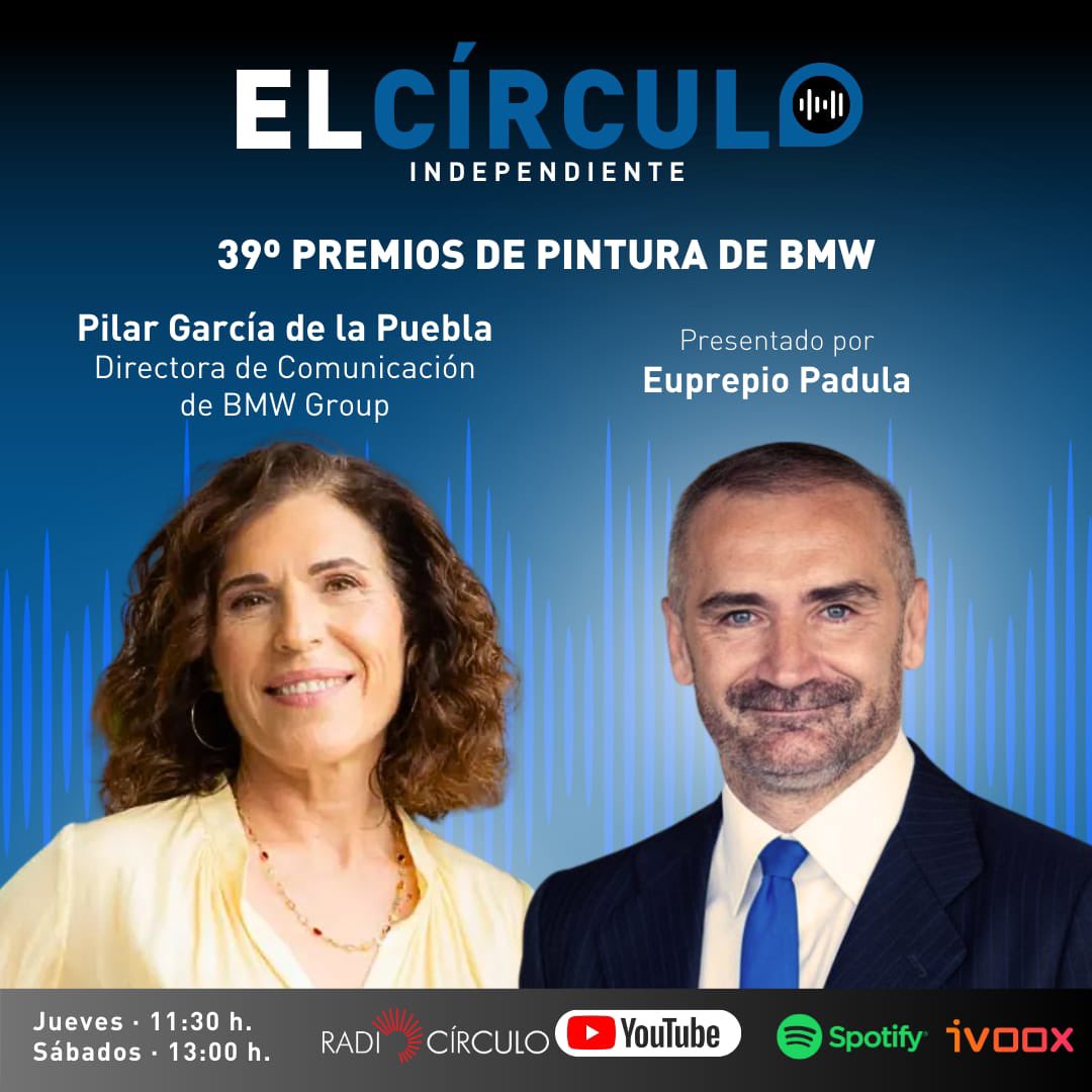 Euprepio Padula (@euprepiopadula) on Twitter photo Hoy cómo siempre y más que nunca os hemos preparado un programón.
A las 11:30h vuelve
EL CÍRCULO con grandísimos invitados.
Hoy nos acompañan:
<a href="/_Natalia_Millan/">Natalia Millán</a>, a la que podemos ver estos días en el #teatro con “Conspiranoia”.
<a href="/Pilargpuebla/">pilargdelapuebla</a> que nos presenta el Premio de Hoy cómo siempre y más que nunca os hemos preparado un programón.
A las 11:30h vuelve
EL CÍRCULO con grandísimos invitados.
Hoy nos acompañan:
<a href="/_Natalia_Millan/">Natalia Millán</a>, a la que podemos ver estos días en el #teatro con “Conspiranoia”.
<a href="/Pilargpuebla/">pilargdelapuebla</a> que nos presenta el Premio de