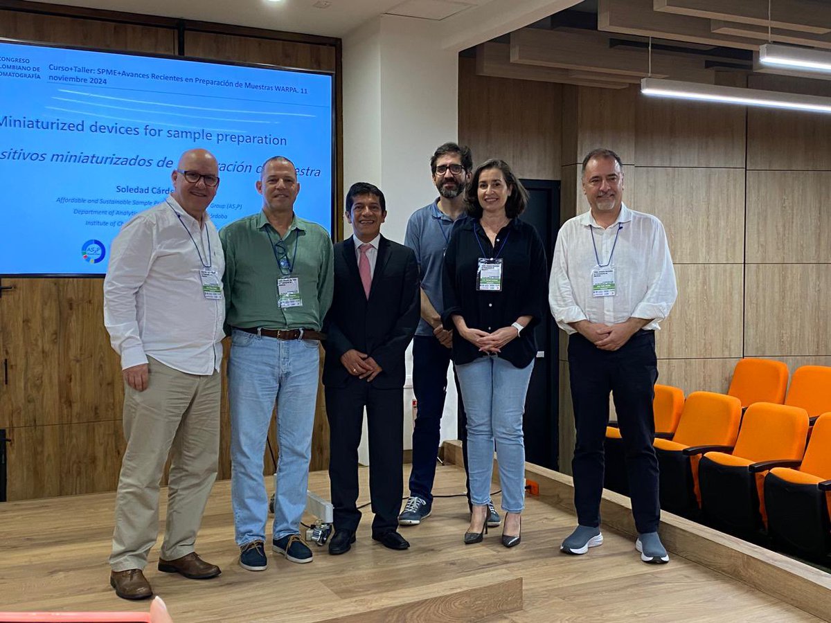 AS2P Research gr. (@as2p_rg) on Twitter photo Last week, <a href="/AS2P_RG/">AS2P Research gr.</a> participated in the multi-congress COCOCRO XIX COLACRO XXVI EXTECH XVI LASEAC at Bucaramanga (Colombia). Prof <a href="/msolcar/">Marisol Cárdenas</a> and <a href="/Rafalucenaro/">Prof. Rafael Lucena</a> participated in the pre-congress courses and they also presented two plenary lectures on analytical sample preparation. Last week, <a href="/AS2P_RG/">AS2P Research gr.</a> participated in the multi-congress COCOCRO XIX COLACRO XXVI EXTECH XVI LASEAC at Bucaramanga (Colombia). Prof <a href="/msolcar/">Marisol Cárdenas</a> and <a href="/Rafalucenaro/">Prof. Rafael Lucena</a> participated in the pre-congress courses and they also presented two plenary lectures on analytical sample preparation.