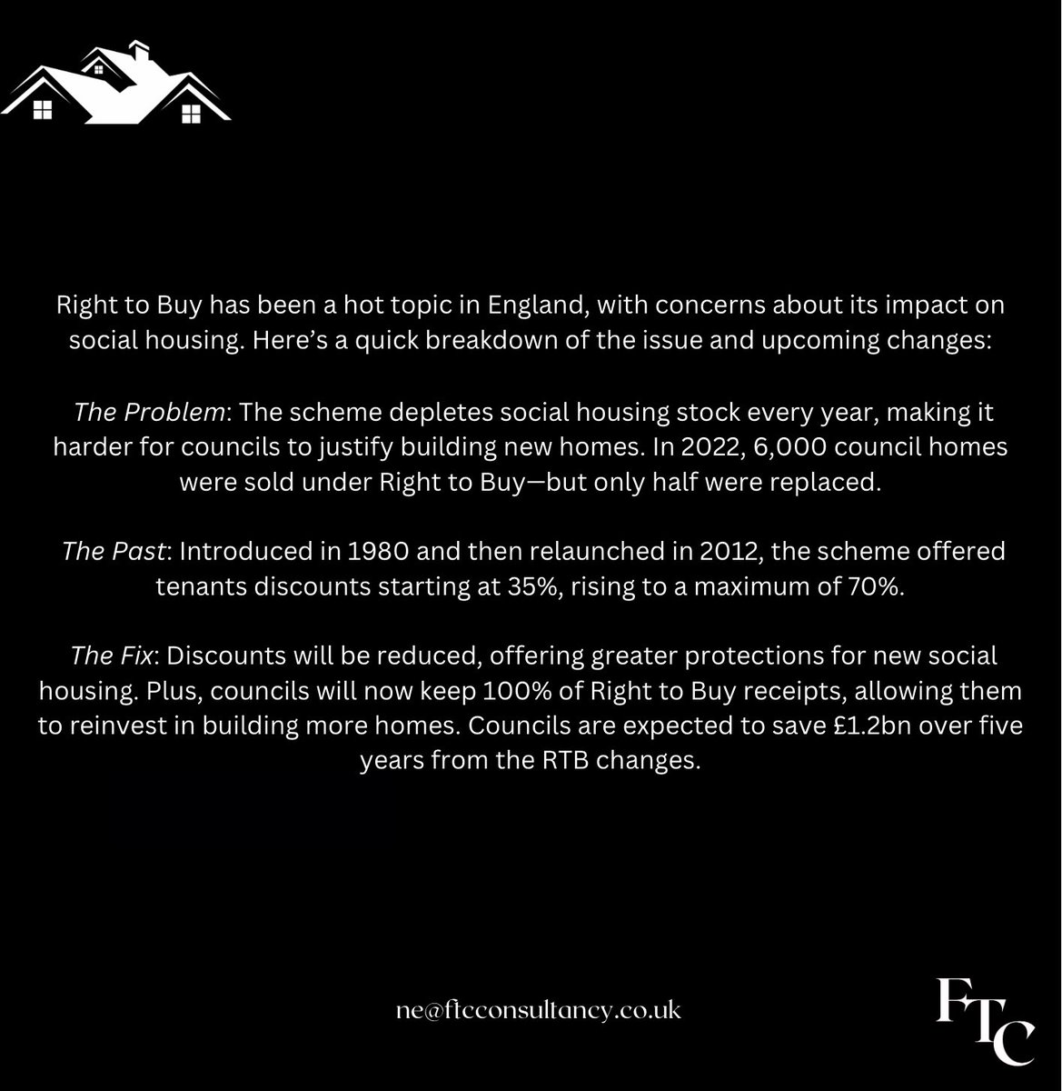 🚨 Right to Buy changes from TODAY!!! 👇🏽

Please note these are maximum discounts, and are still subject to other factors such as eligibility, previous discounts, and cost floor rules.

#righttobuy #socialhousing #ukproperty #propertynews