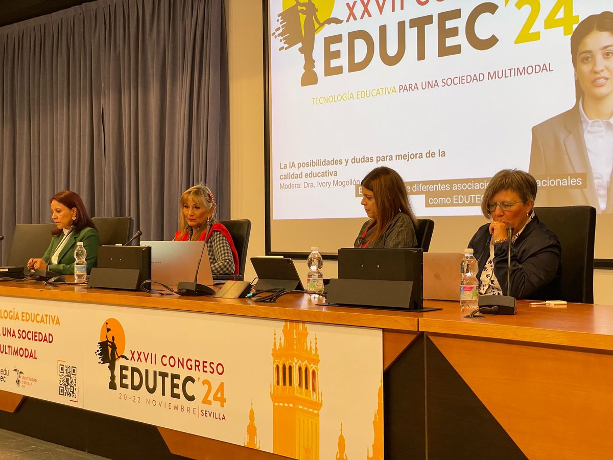 🟡 Arrancamos el día con la Mesa Redonda "La IA: posibilidades y dudas para la mejora de la calidad educativa". 🤖 Modera Ivory Mogollón. #edutec24 #EducaciónIA <a href="/unisevilla/">Universidad de Sevilla</a> <a href="/EducacionUs/">Facultad de Ciencias de la Educación @unisevilla</a> <a href="/DerechoUS/">Derecho U.S.</a> <a href="/FceyeUs/">Facultad Económicas y Empresariales Univ. Sevilla</a> @gidus <a href="/edutec/">edutec</a>