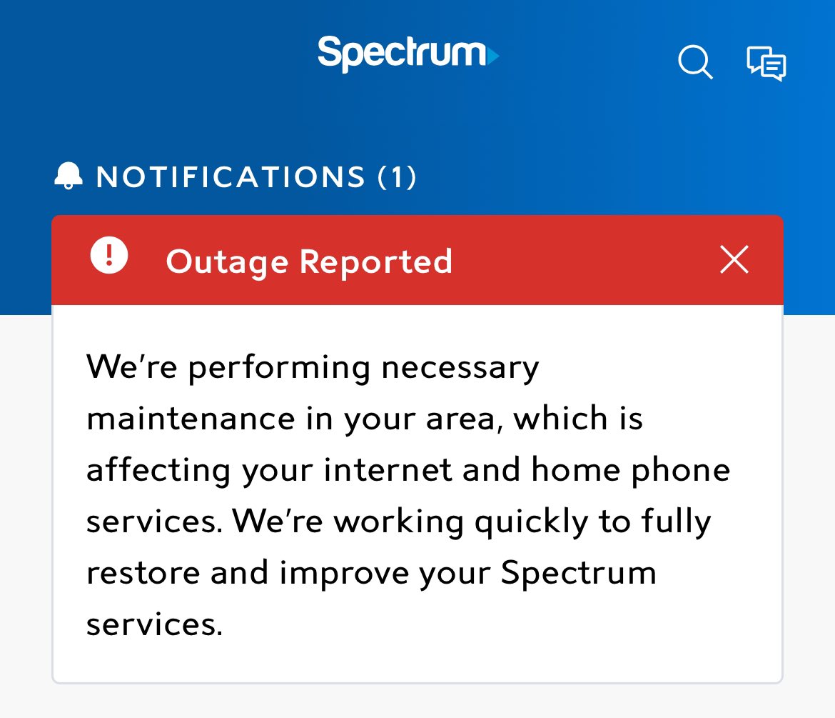 GingyGill's tweet photo. dear spectrum, 

why do you need to do necessary maintenance every 3 days? is it because your services suck ass? because they would make sense. 

sincerely, 
fuck you https://t.co/OXNpF8Lguc