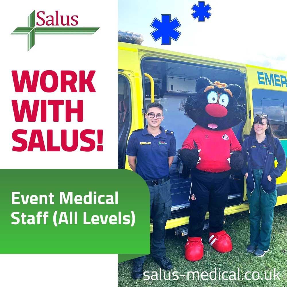 We're expanding our team and looking to hire more staff to join #TeamSalus.
We provide first class medical cover across the UK.
Contact us today: events@salus-medical.co.uk or drop us a message.
salus-medical.co.uk/recruitment9dd… #MakeADifference #Careers #Vacancies #Events #MedicalCover