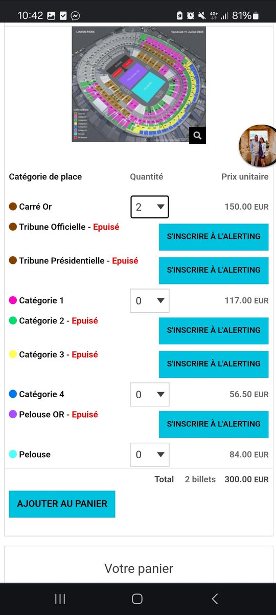 Lauraacan's tweet photo. @StadeFrance @linkinpark J'ai pas compris... les places n'étaient pas marquées épuisées et pourtant au moment d'ajouter dans le panier il y avait une erreur... c'est con un pote après moi a pu se prendre des places et pas moi :( https://t.co/0ra7Py01wx