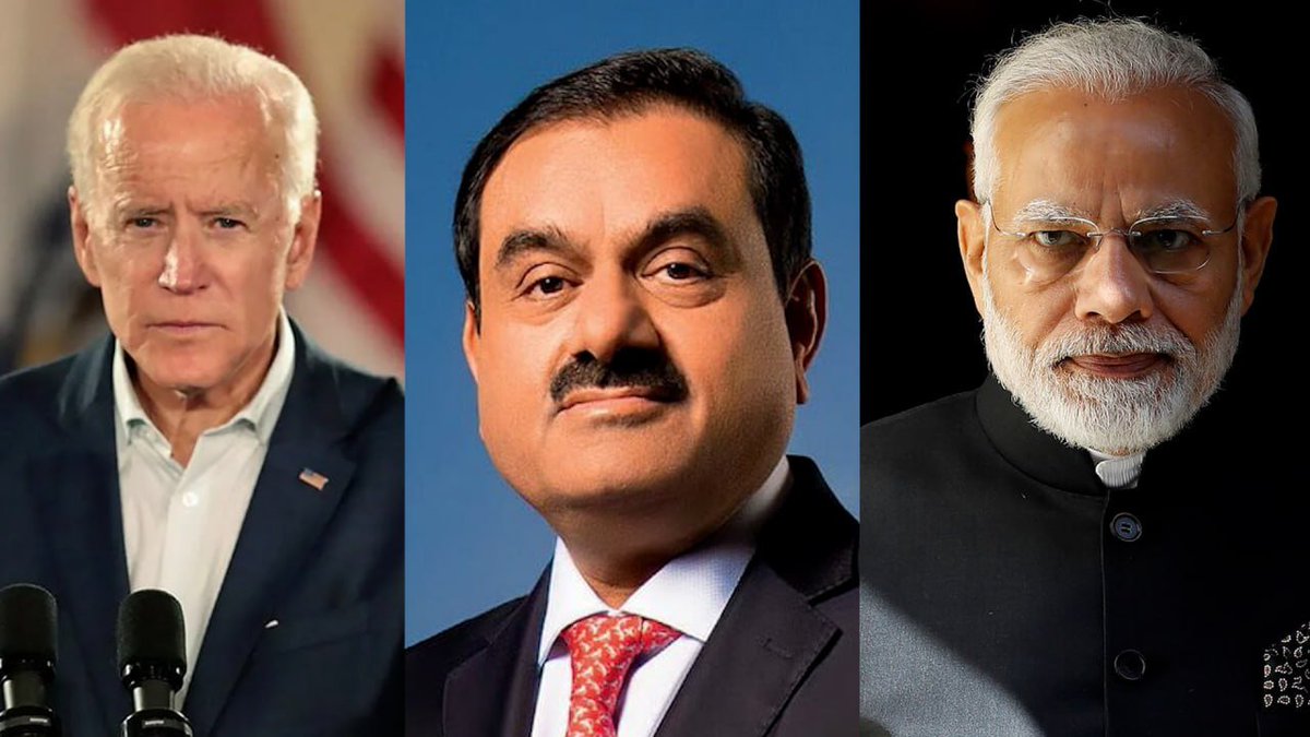 Sputnik_India's tweet photo. ⚡️⚡️ EXPOSED: Industry sources told #SputnikIndia that 🇮🇳Gautam Adani's indictment in "solar bribery case" is a last-ditch effort by the 🇺🇸Biden administration and the US Deep State to target Adani

THREAD🧵👇