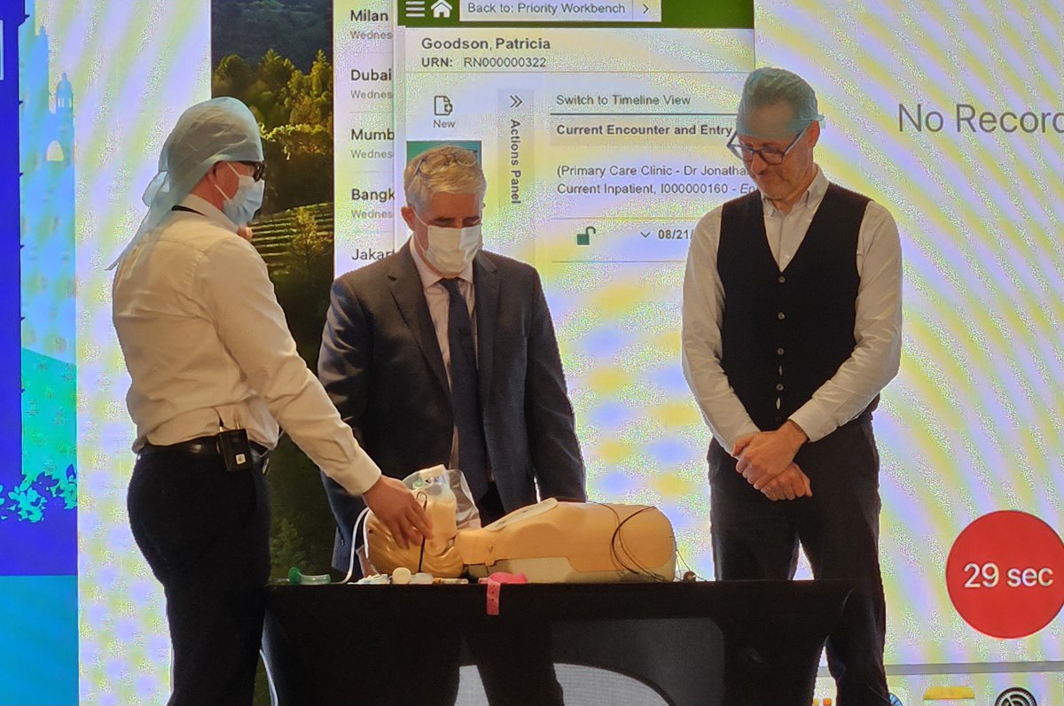 Our team have been on-stage this week at <a href="/InterSystems/">InterSystems</a> conference. Brian Digby demonstrated potential for ambient AI to scribe and record follow-on actions. Rowen Paton discussed our more immediate work where extended TrakCare to support services and clinicians in local hospices.