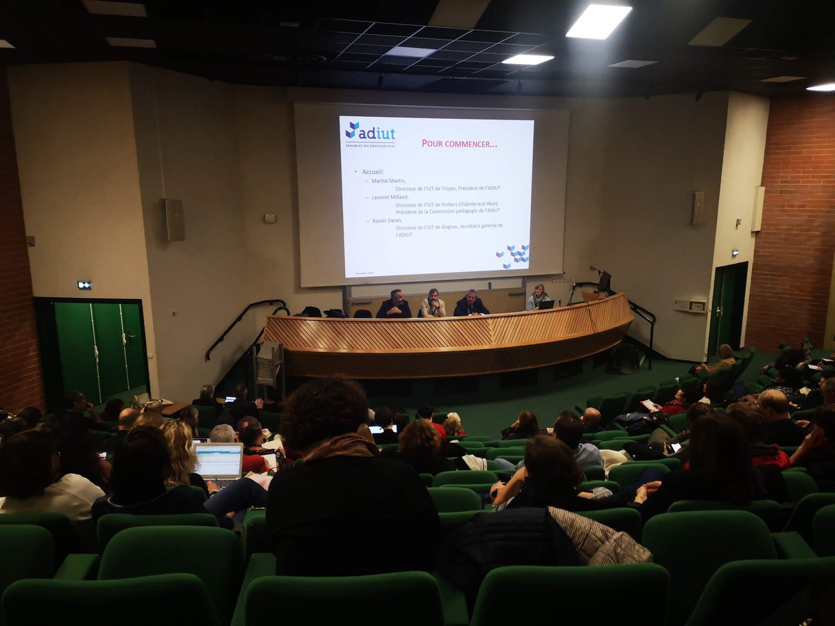 Rencontres projet pro et perso, c'était hier et aujourd'hui à l'#IUTBlagnac. 2 jours d'échanges autour de l'objectif 👉"50% d'insertion pro à la sortie de l'#IUT". 🙏Un honneur pour #Blagnac de recevoir cet événement annuel <a href="/ADIUTofficiel/">Assemblée des Directeurs d'IUT - ADIUT</a>.