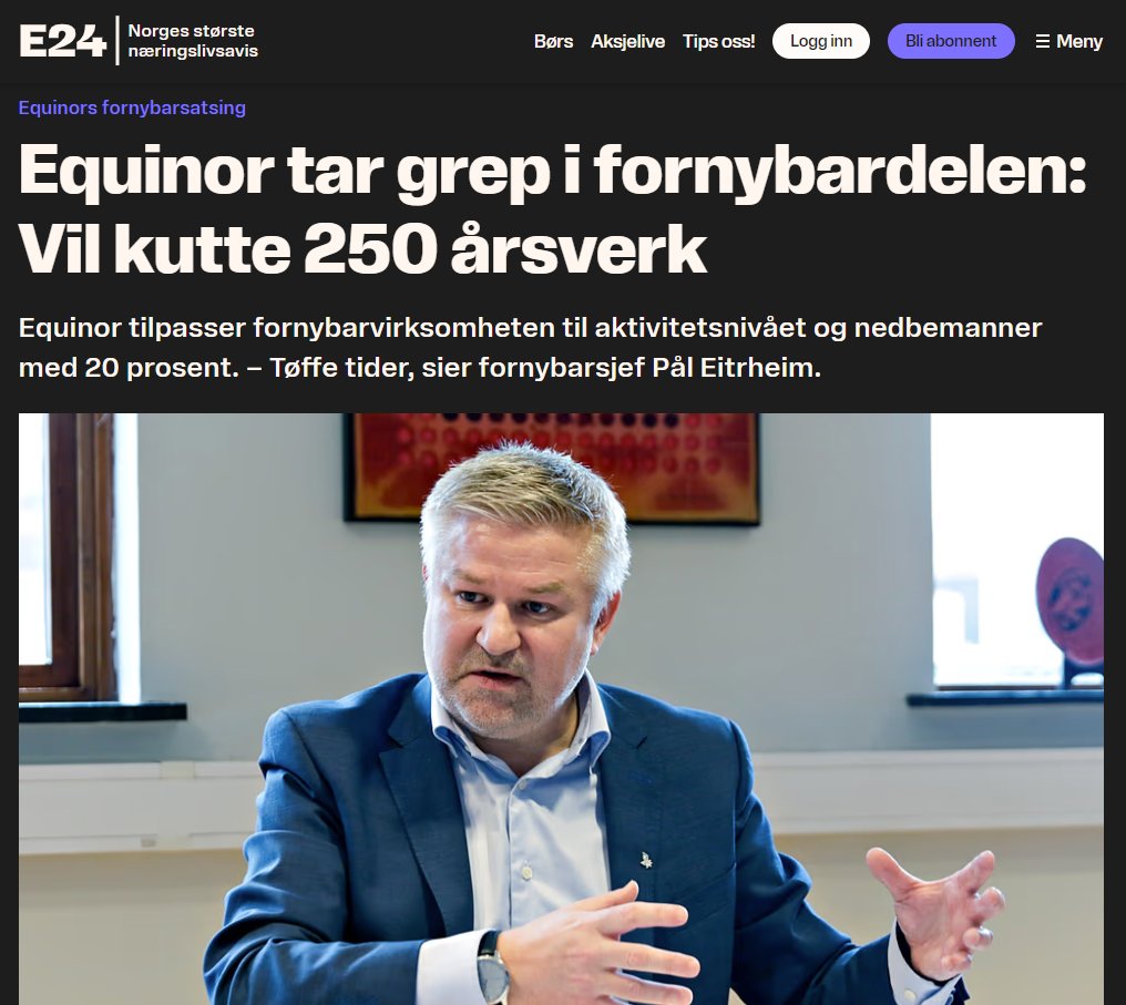 Vårt brede, statlige energiselskap som jobber hardt for å omstille oss bort fra fossil energi der altså