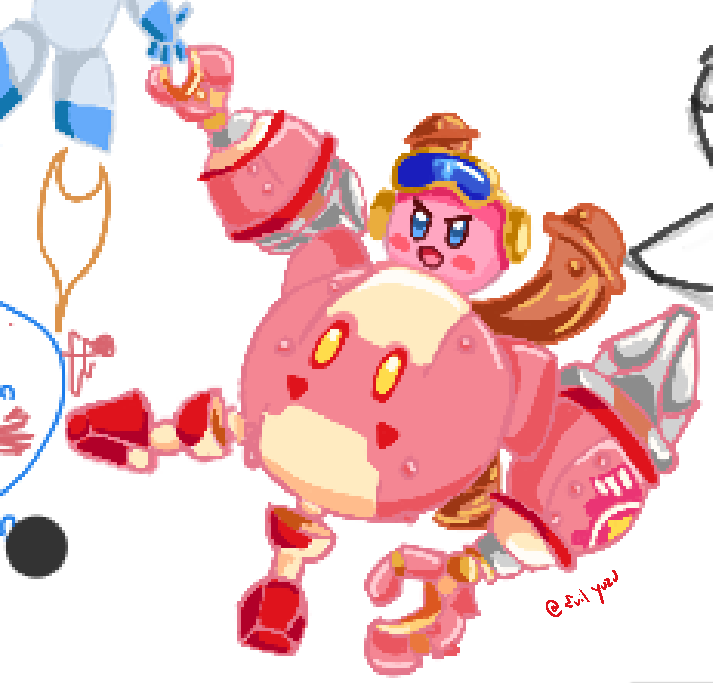 EvilYuze's tweet photo. Today's challenge was Robots so i made this smol kirby 

#KIRBY https://t.co/iCFotr8hcE