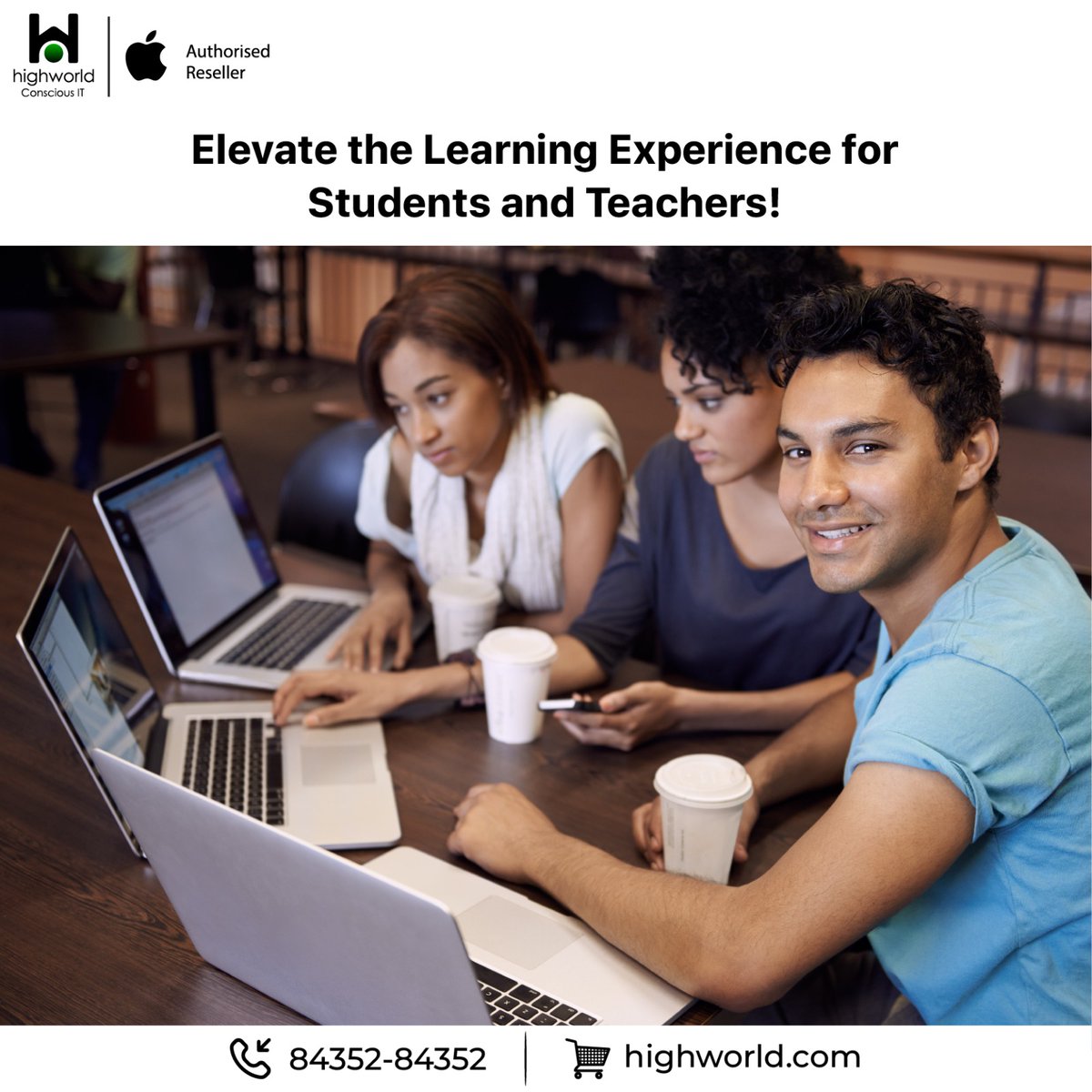 HighWorld_com's tweet image. Empower students &amp;amp; teachers with enhanced engagement, collaboration, and efficiency. Let’s transform learning for success!

𝐂𝐨𝐧𝐧𝐞𝐜𝐭 𝐖𝐢𝐭𝐡 𝐔𝐬 :
📞 Call/WhatsApp: +91-84352-84352
🌐 Visit : highworld.com

#EdTech #EducationInnovation #LearningExcellence #Apple