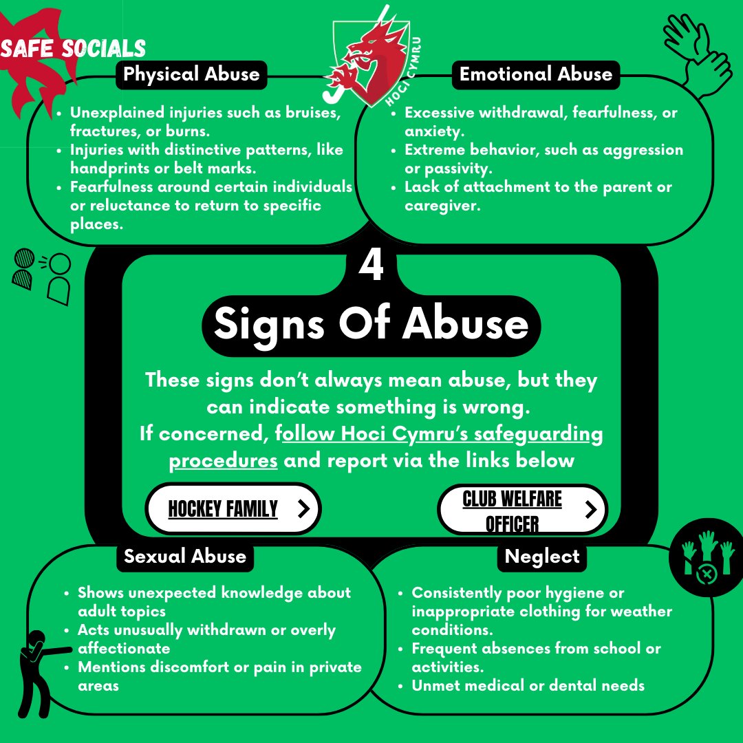🚨Know the Signs. Take Action.🚨

Recognizing the signs of abuse is the first step to protecting children:

💔Physical: Unexplained bruises or injuries.
😢Emotional: Fear, withdrawal, or low self-esteem.
🛑Neglect: Poor hygiene or untreated injuries.
⚠️Sexual: Inappropriate