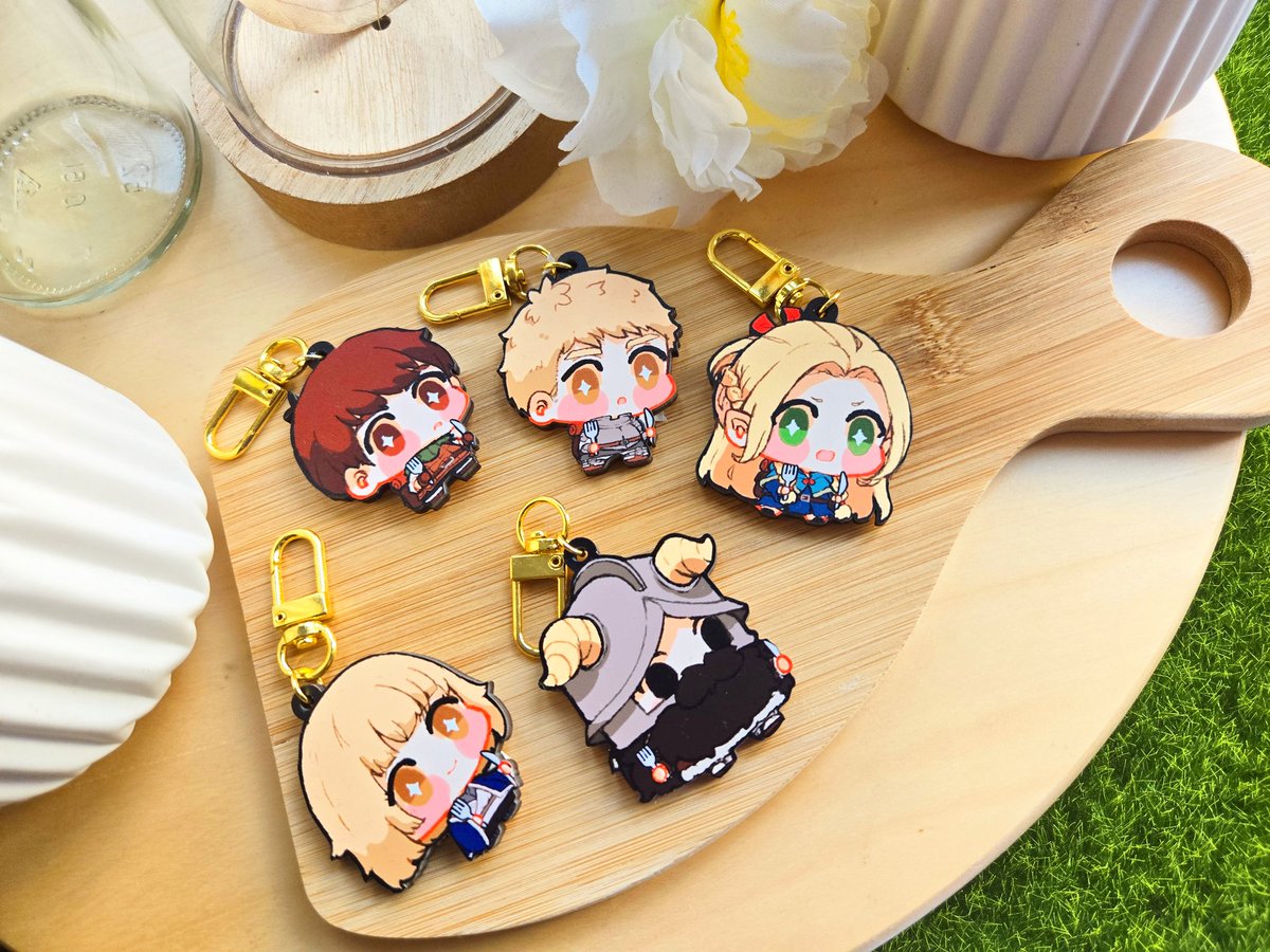 shabbylines's tweet image. not me forgetting to share my new dunmeshi charms here!! 😭 but look at them!!!
#dungeonmeshi