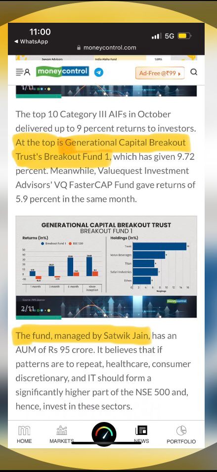 jain_satwik_'s tweet photo. Thrilled to announce https://t.co/xAsWobwhVr Breakout Fund has once again been ranked #1 by @moneycontrolcom &amp; @PmsBazaar following top position in August currently ranked #1 on 1/3/6 month performance metrics with beta of 0.5

https://t.co/qoeEnPpG3y https://t.co/cfEwc7uk17