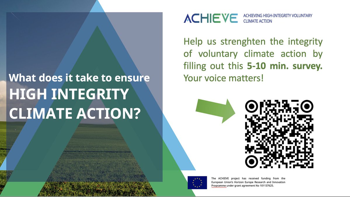 ACHIEVE High-Integrity Voluntary Climate Action 🌎 tweet media