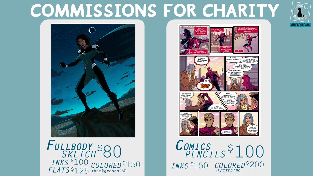 90spiderbros's tweet photo. hey, guys! i've opened charity art commissions to help the cats reach their goal! please consider supporting them directly or commissioning me! 

if you can't donate your RT/share will go a long way to help spread the word!💖 https://t.co/WkO8hW3VPx