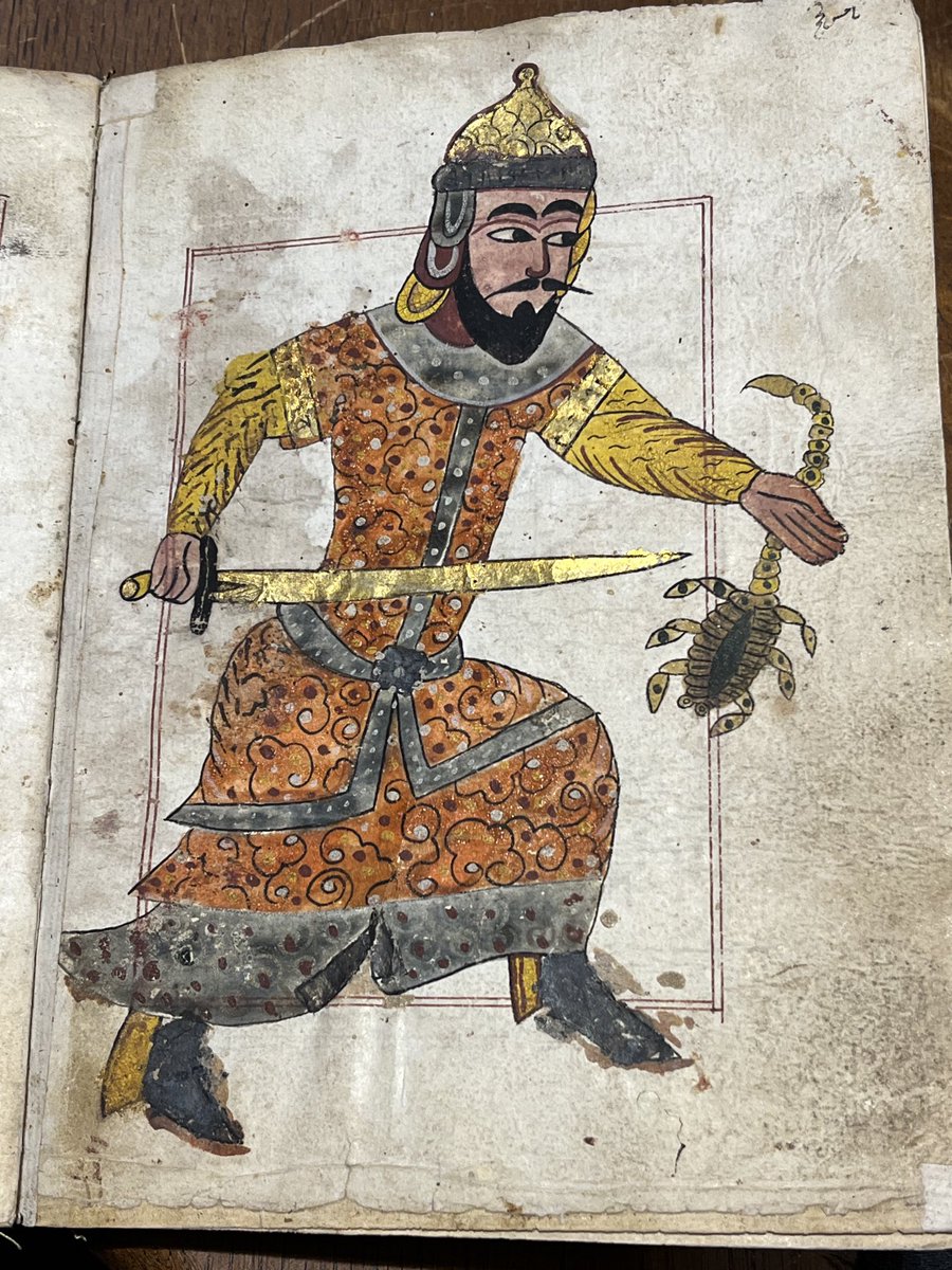 VanessaDesclaux's tweet photo. Préparation des restaurations 2025, dont ce manuscrit du 16e s. traité des nativité attribué à Abou Maschar avec signes du zodiaque fut acquis par Vansleb pour @labnf https://t.co/ZMOTkEimEL