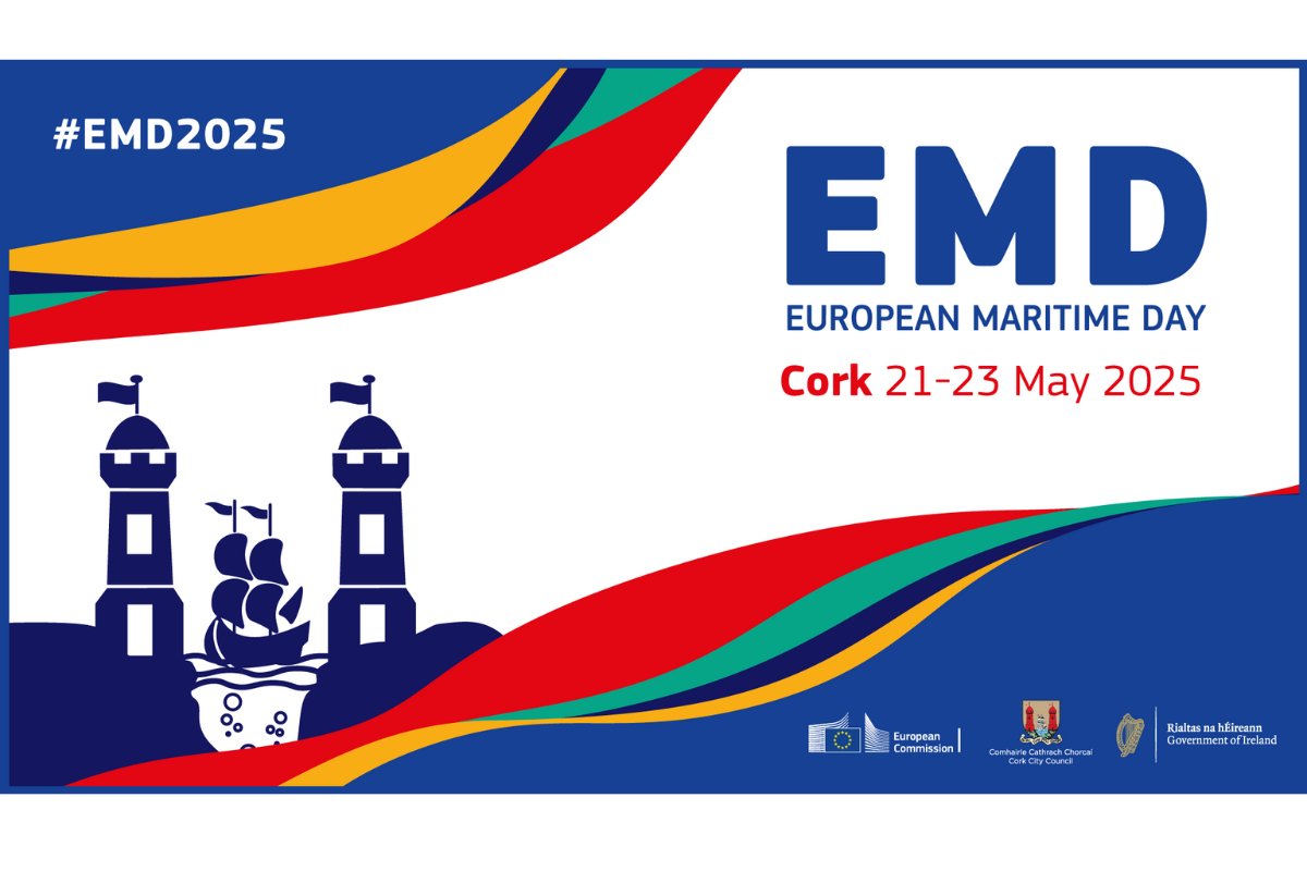 The European Maritime Day 2025 is getting into gear!  
📅 21-23 May in Cork, Ireland. 
📢 Open call for hosting a workshop at the EMD. Apply by 30 December. 
🔗 More info: bit.ly/4fywcoI