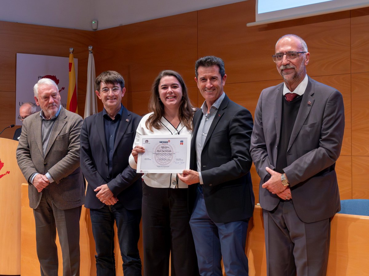Messer y <a href="/universitatURV/">Universitat Rovira i Virgili</a> entregan el premio Work Experience 🏆
El galardón consiste en la matrícula del primer año de master y prácticas en la empresa junto con el trabajo de fin de master. 🎓
Este año, la ganadora ha sido Ainoa Vigo.🙌
¡Enhorabuena! ¡Bienvenida al #MesserTeam!