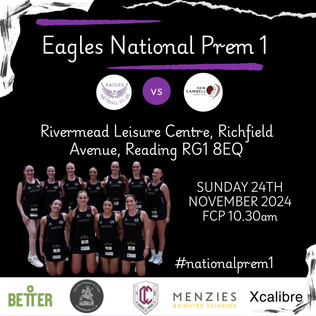 Eagles_Netball's tweet photo. Back at home this weekend for our Prem team. It’s sure to be a great game 💜🦅 https://t.co/OskdBhBmj0