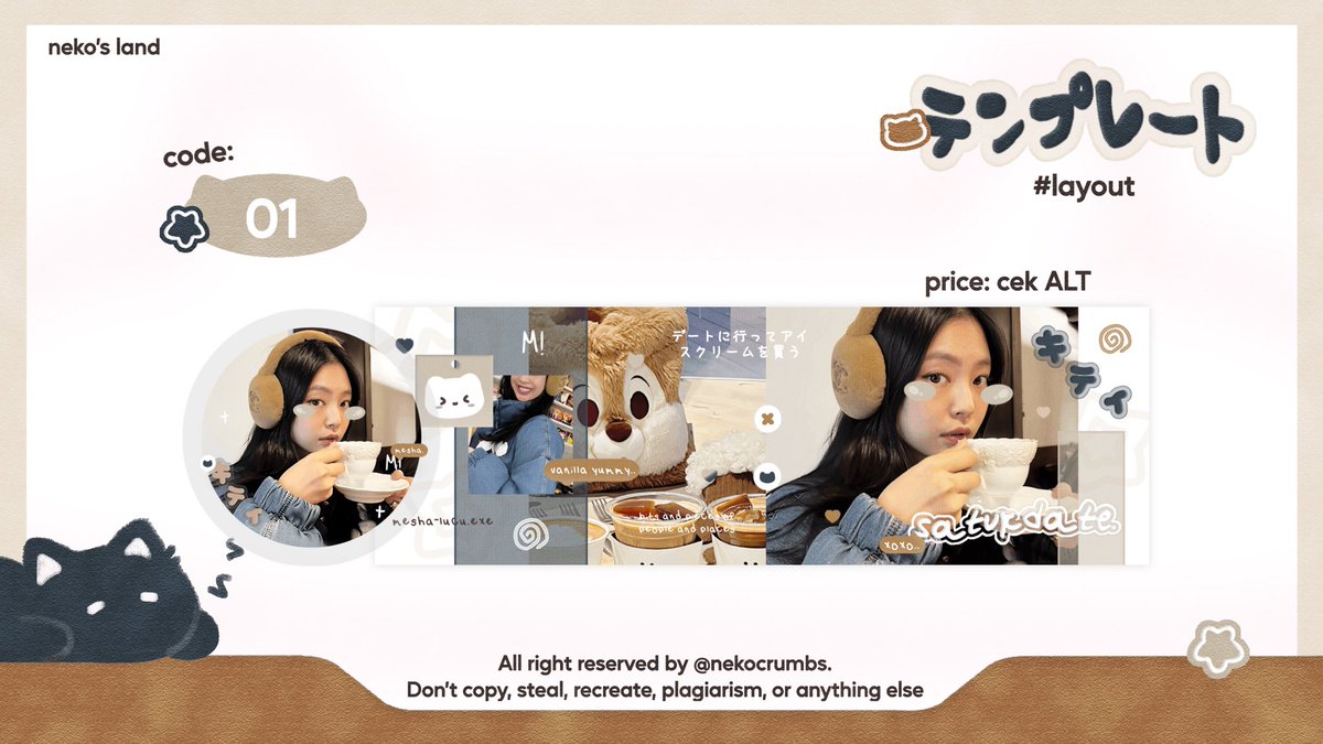 taokki's tweet photo. Holaa! Mesha ada FS template layout seperti dibawah. price serba 100k. boleh booked/cicil selama 5 hari. bisa langsung di take via dm sekarang  

#zonauang #zonaba https://t.co/FpQx4BfIer