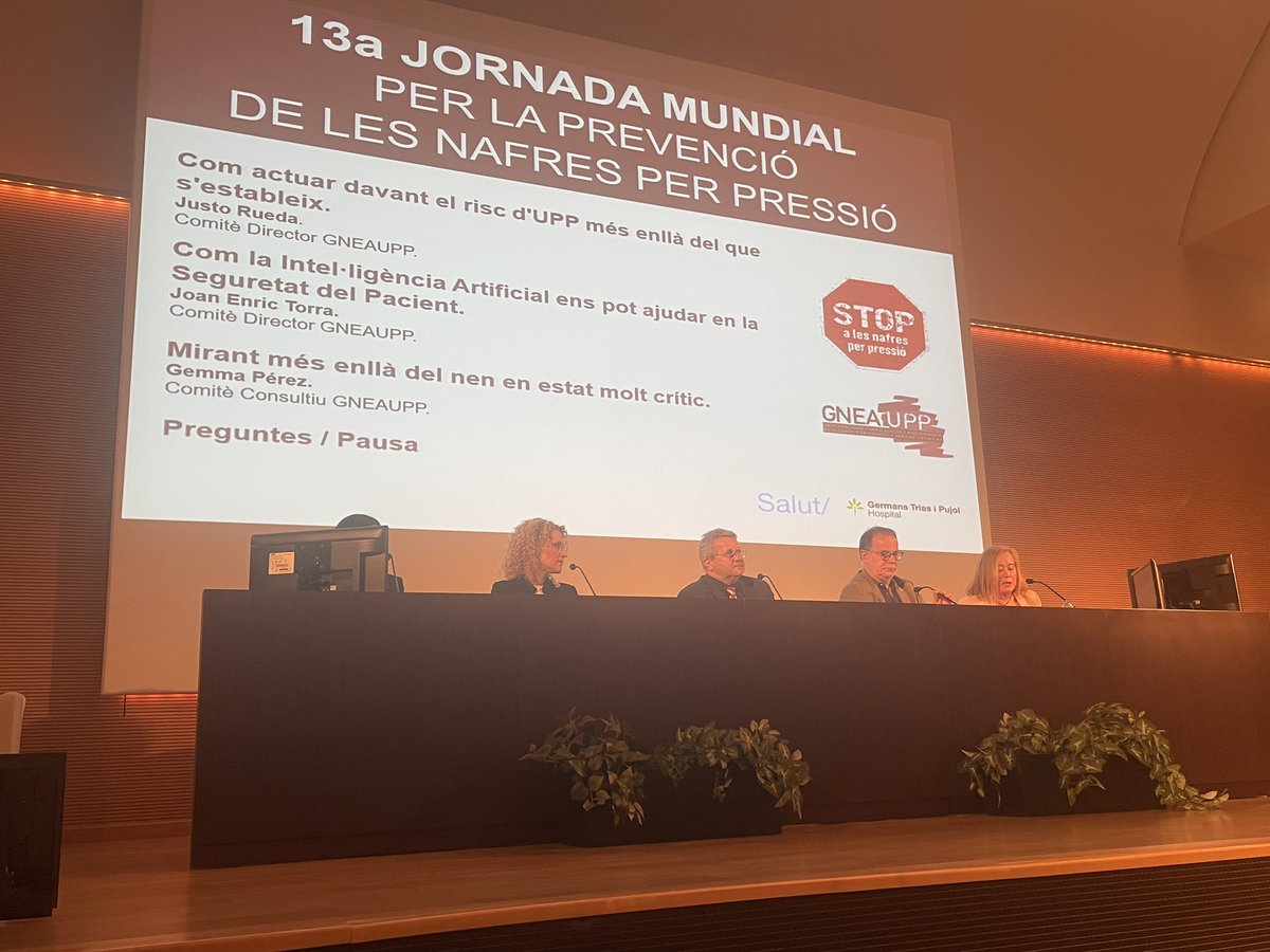 En el #diamundialdelaprevenciondelesionesporpresion en #Hospital Germans Trias Grandes ponentes Gemma, Joan Enric, Justo #frikiwounds #StopUPP