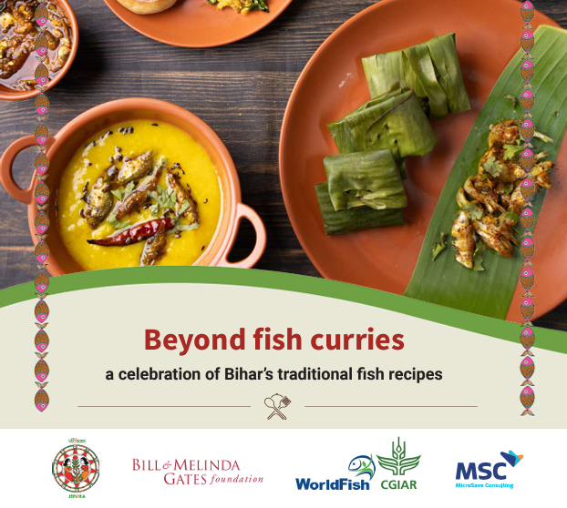MicroSave's tweet photo. How many unique fish recipes do you know?
This #WorldFisheriesDay, we celebrate Bihar’s nutritious recipes through our fish recipe book, co-created with fisherwomen in the JSPVAT project. 

Click here: https://t.co/bW4m2v8jxj  for sustainable meals that promote affordable nutrition.
#AquaticNutrition #RecipeBooks #FishRecipes