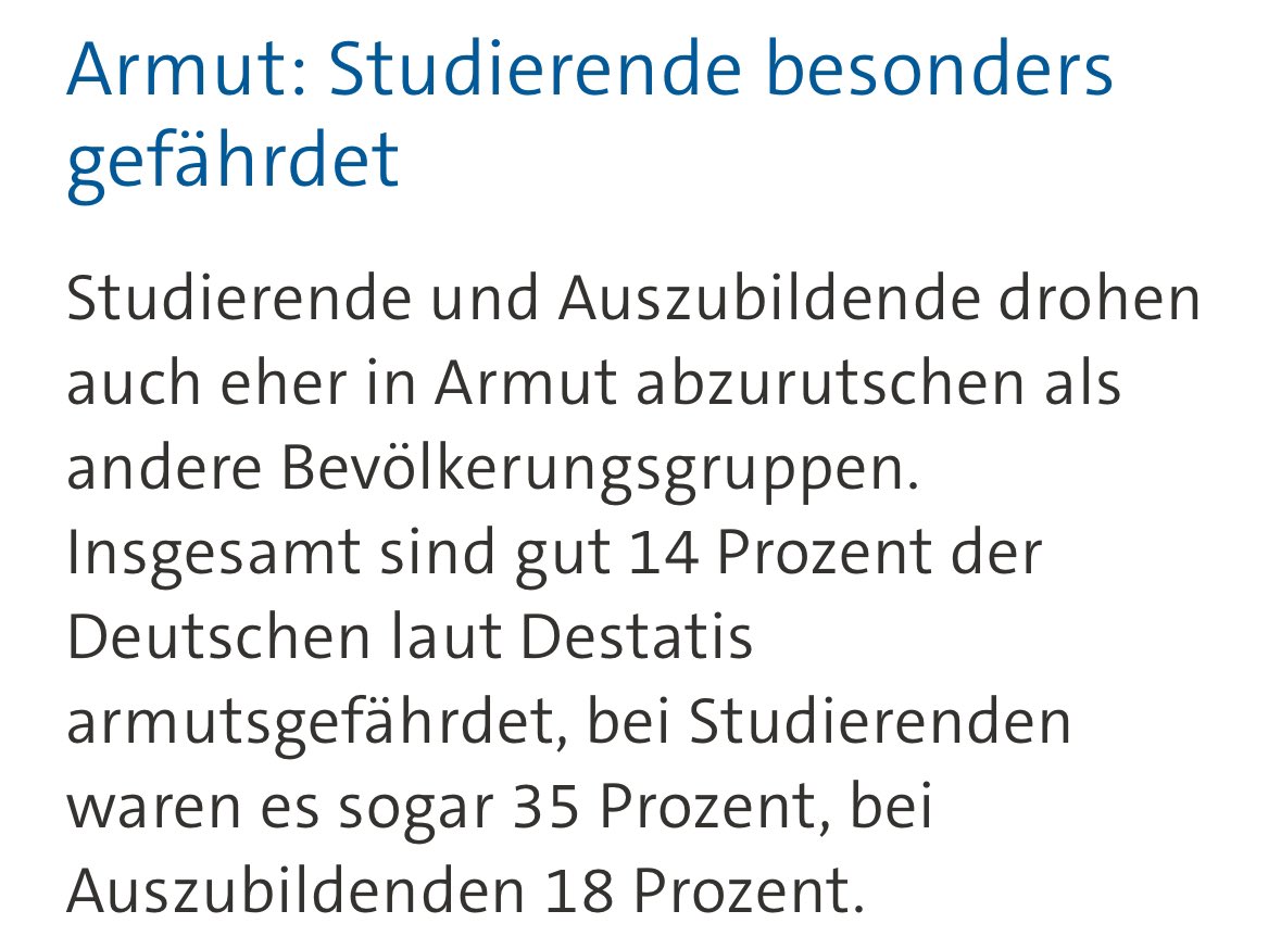 Die Hälfte aller Studis, die nicht mehr Zuhause wohnen, hat weniger als 867€ im Monat. Im Schnitt geht mehr als die Hälfte ihres Einkommens für Miete drauf. Wieviel von den restlichen paar hundert Euro soll für die Studiengebühren draufgehen?