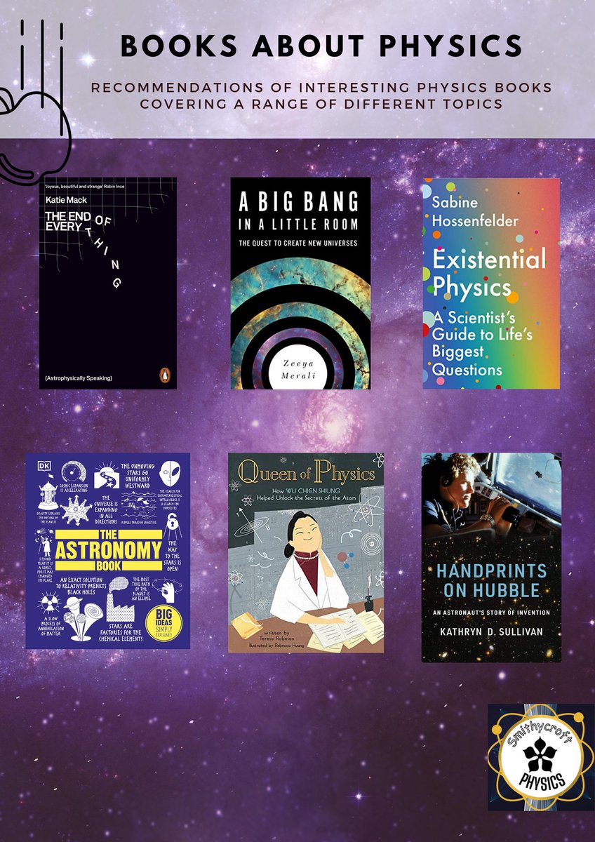 This week is #BookWeekScotland! 📚To celebrate we're sharing our recommendations of physics books (recommended by students and teachers) for a variety of age groups, written by interesting and diverse authors 📷 

#PhysicsIsFun #PhysicsIsNurturing <a href="/scottishbktrust/">Scottish Book Trust</a>